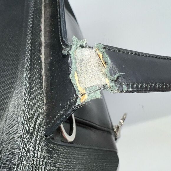 Salvatore Ferragamo Gancini Black Nylon and Patent Leather Shoulder Bag - Picture 10 of 16